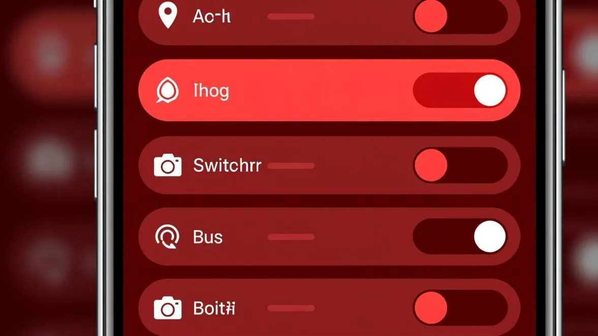 iPhone设置权限开关截图