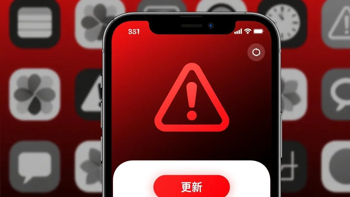 手机应用商店更新警告截图